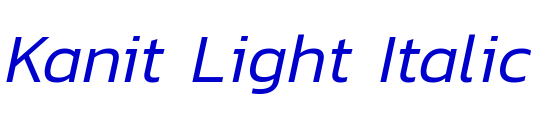 Kanit Light Italic fuente